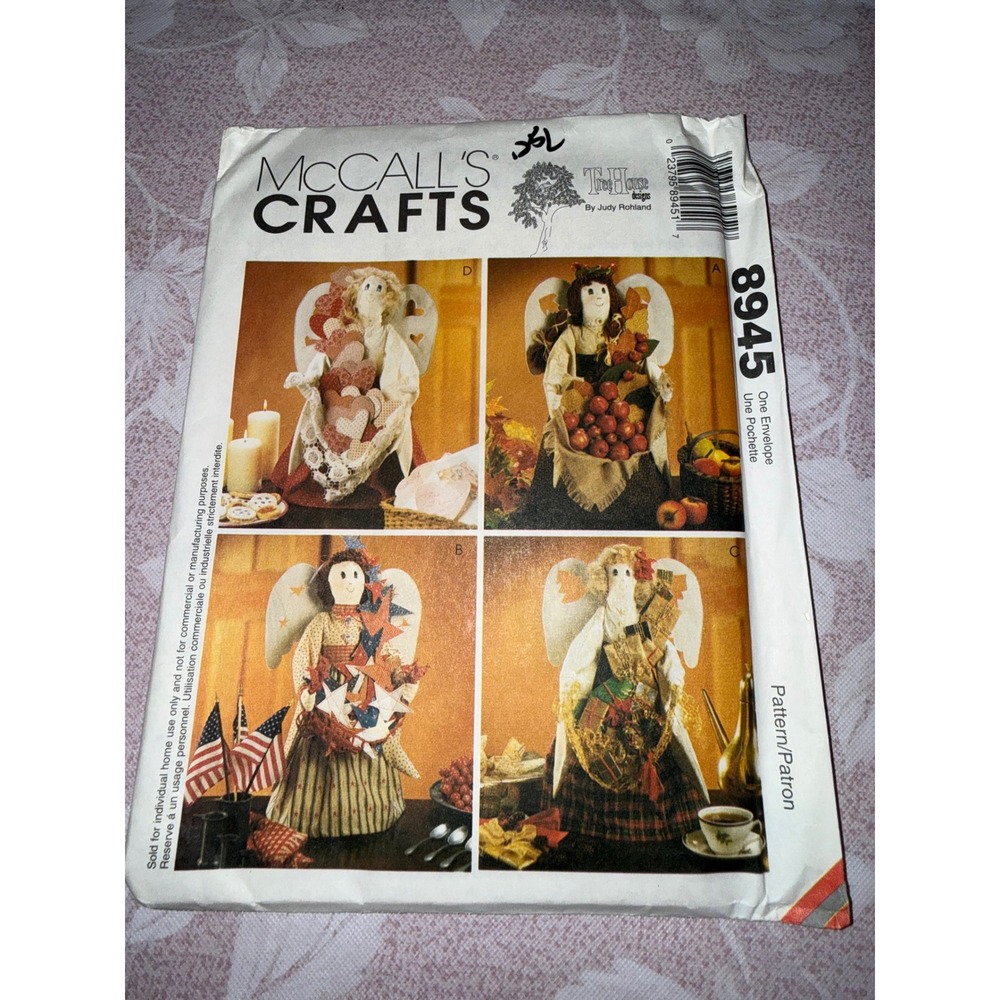 McCalls 8945 Tree Houseโ Designs Angel Doll Sewing Pattern Autumn Christmas July